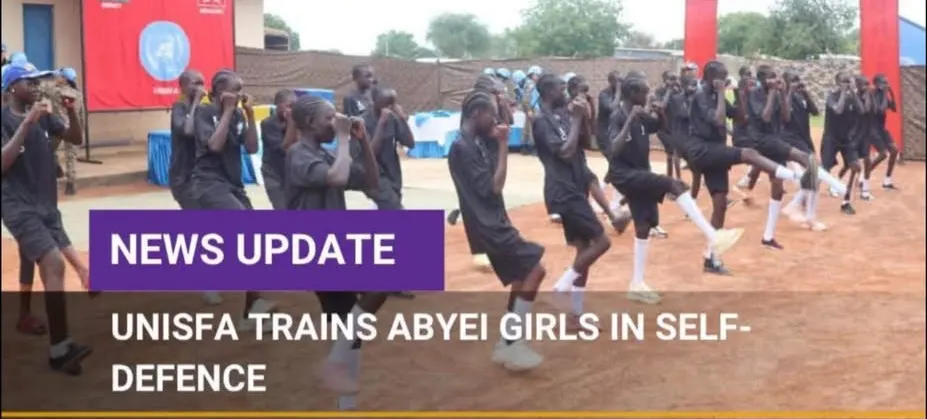 Girls train in Yoga, Boxing and Self-Defence in Abyei Thirty young girls in the Abyei